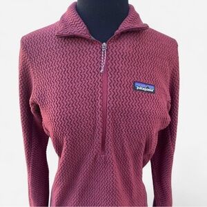 Patagonia Burgundy Textured Quarter-Zip